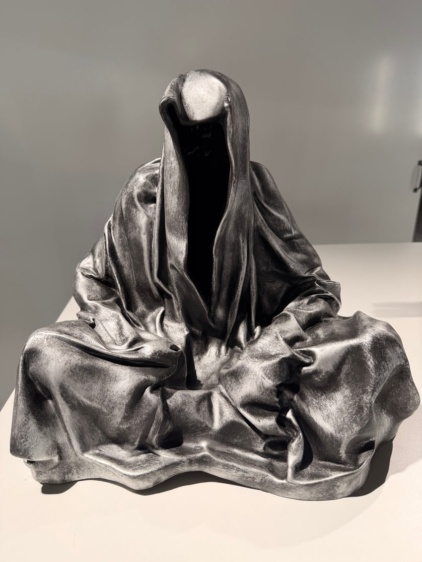 Wächter der Zeit - Schwarz-Silber, 40 cm