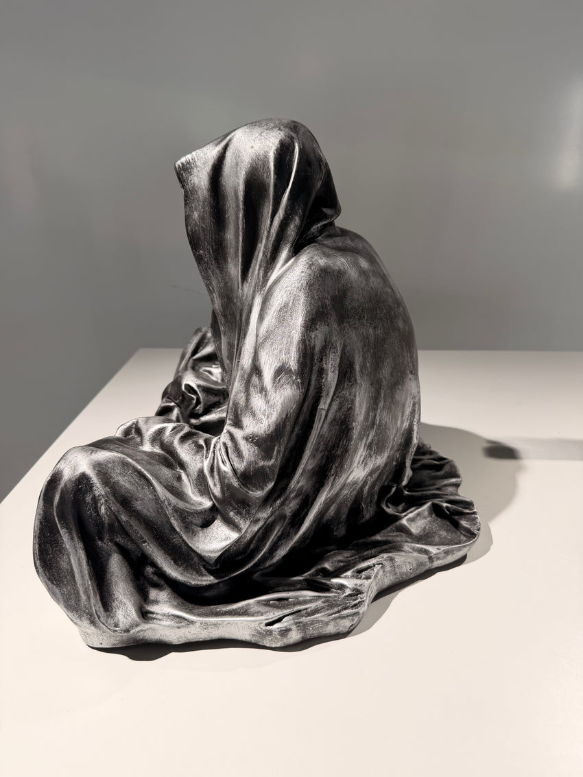 Wächter der Zeit - Schwarz-Silber, 40 cm