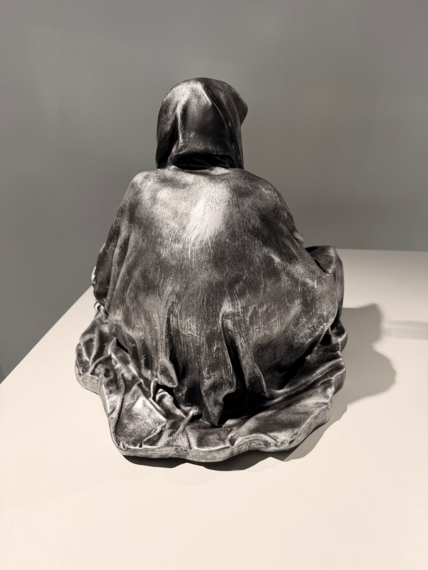 Wächter der Zeit - Schwarz-Silber, 40 cm