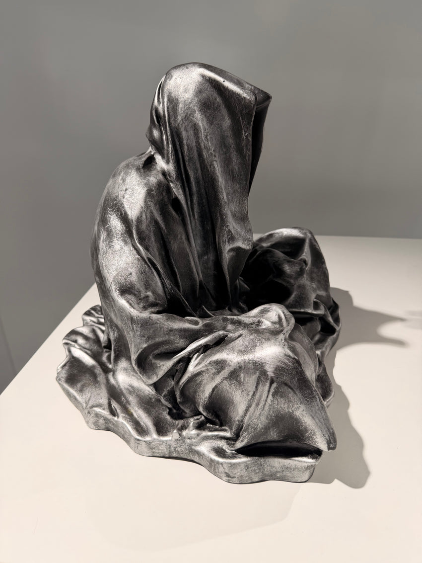 Wächter der Zeit - Schwarz-Silber, 40 cm