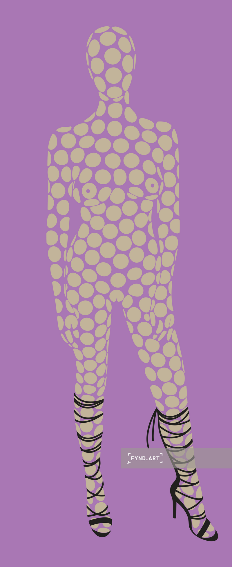 265 Spots Frontal, Lavender, Large